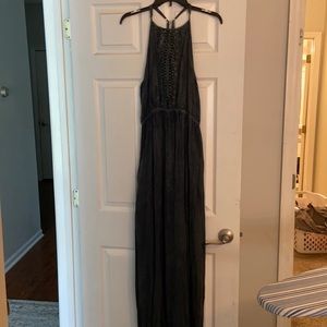 Blue maxi w/ beautiful detail on top in front/back